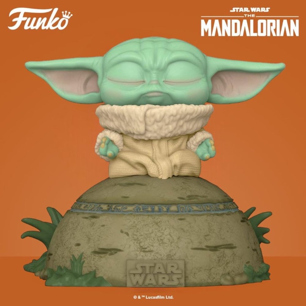 Funko POP! Star Wars The Mandalorian - Grogu Using the Force Deluxe Figure #485!